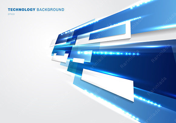 3D Blue and White Rectangles Lighting: A Modern Design Trend for Every Space