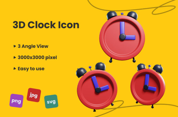 3D Clock Icon