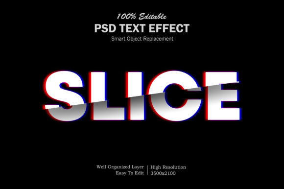 3D Color Vision Cut Sliced Text Effect for Creative Expression
