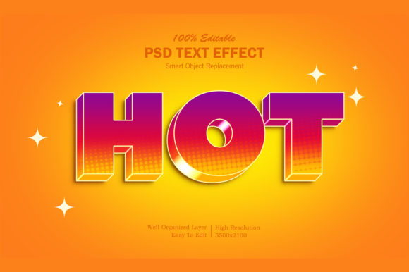3D Hot Style Photoshop Text Effect