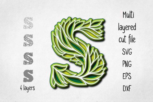 3D Layered Alphabet Letter S: A Creative and Functional Design Element