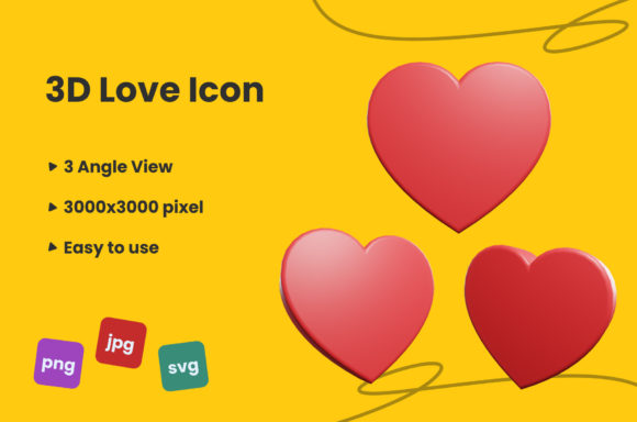 3D Love Icon: A Bold Statement in Typography