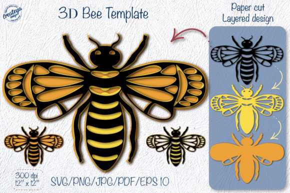 Bee Layered 3D Template for Cricut: A Creative Tool for Precision and Expression