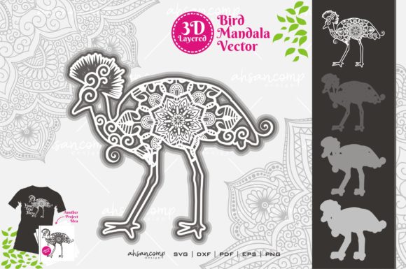 Bird Mandala 3D Layered 11: A Creative Tool for Artists and Designers