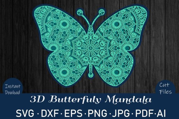 Butterfly 3D Mandala: Art Meets Spirituality