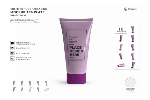 Cosmetic Cream Tube 3D Mockup Bundle for Professional Packaging Presentations