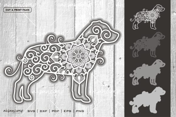 Dog Mandala Vector 3 SVG 3D Layered: A Creative Tool for Modern Designers