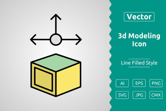 Exploring the Versatility of Vector 3D Modeling Filled Outline Icon in Digital Design