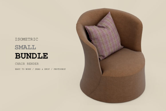 Isometric Armchair 3D Rendering Pack 112: Streamlining Visual Asset Workflows