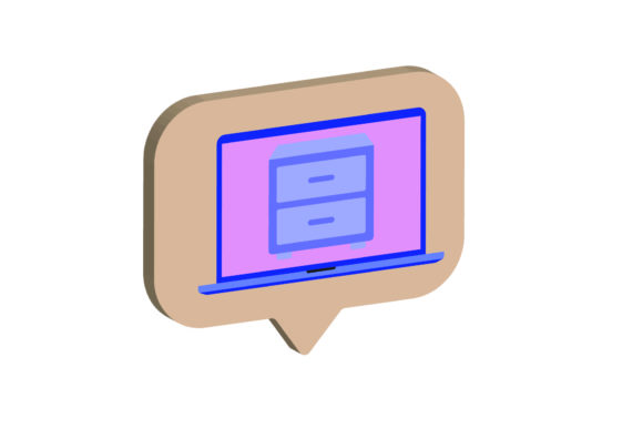 Laptop 3D Icon Table for Modern Design and User Experience