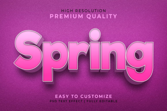 Spring 3D Text Effect Mockup: Enhancing Visual Communication in Creative Workflows
