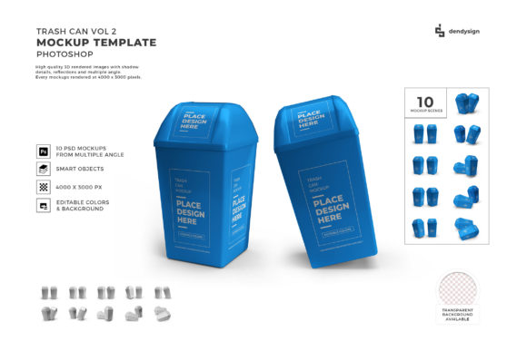 Trash Can 3D Mockup Template Bundle 2: The Complete Guide to Realistic Waste Receptacle Mockups for Designers and Marketers