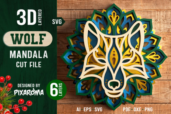 Wolf Mandala 3D Layered SVG Cut File: A Comprehensive Evaluation